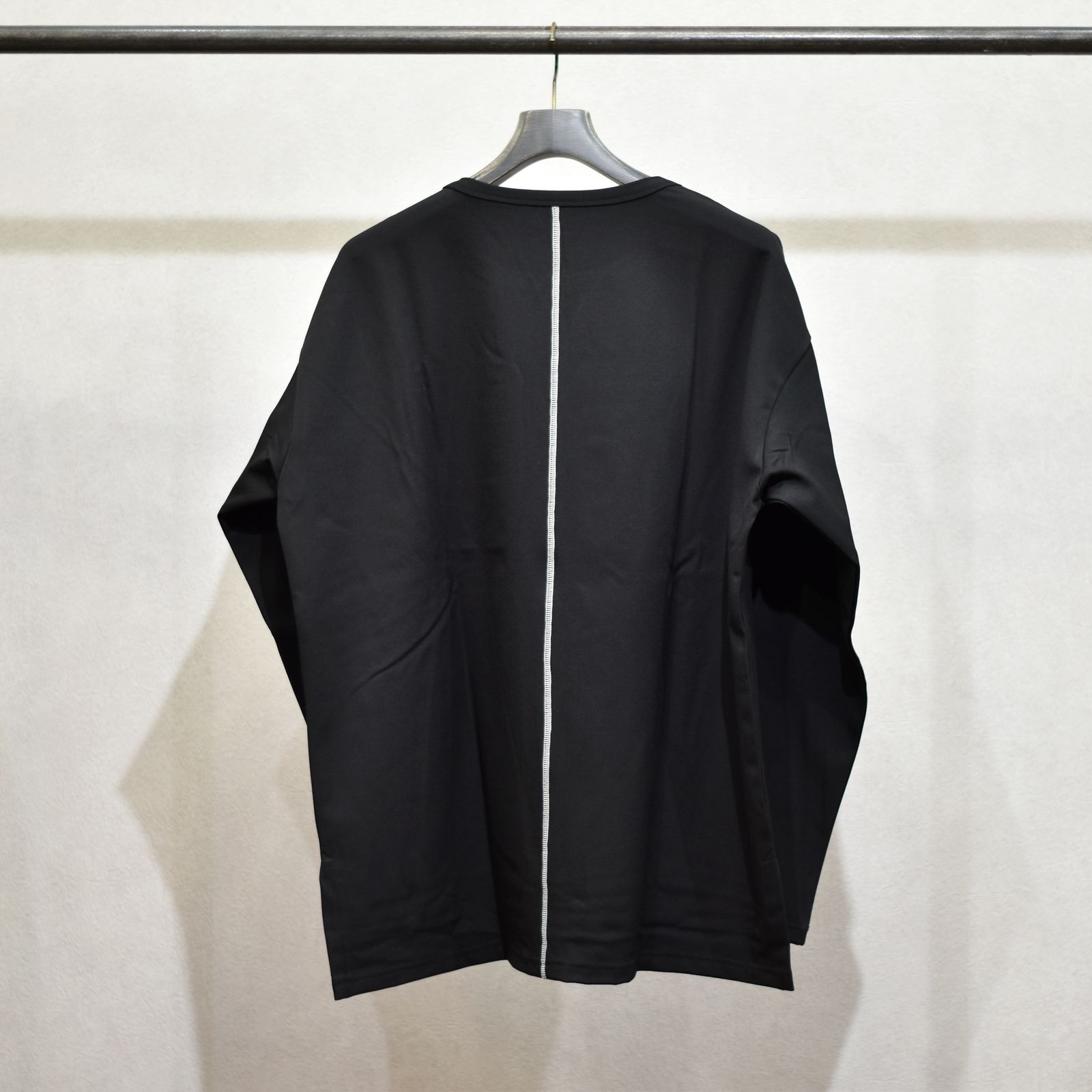 ポリエステルレーヨンアクリル ストレッチ ポケットカットソー （BLACK）