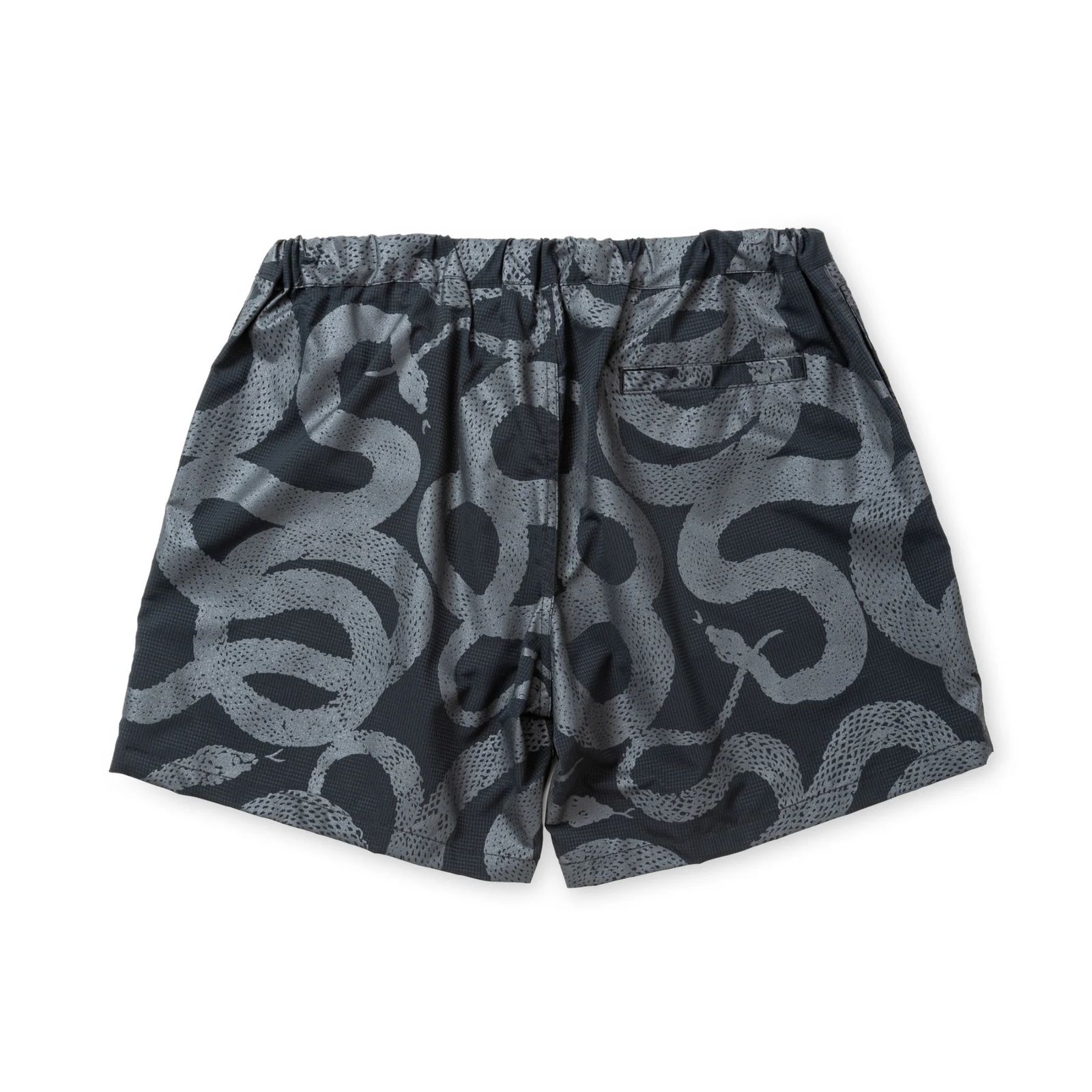DOTAIR®︎ SNAKE PATTERN EASY SHORTS ＜REFLECTOR＞ (BLACK) / ドットエア スネーク総柄 イージーショーツ