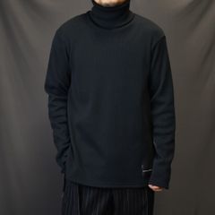 base layer turtle neck #17 (BLACK) / ワッフル タートルネック