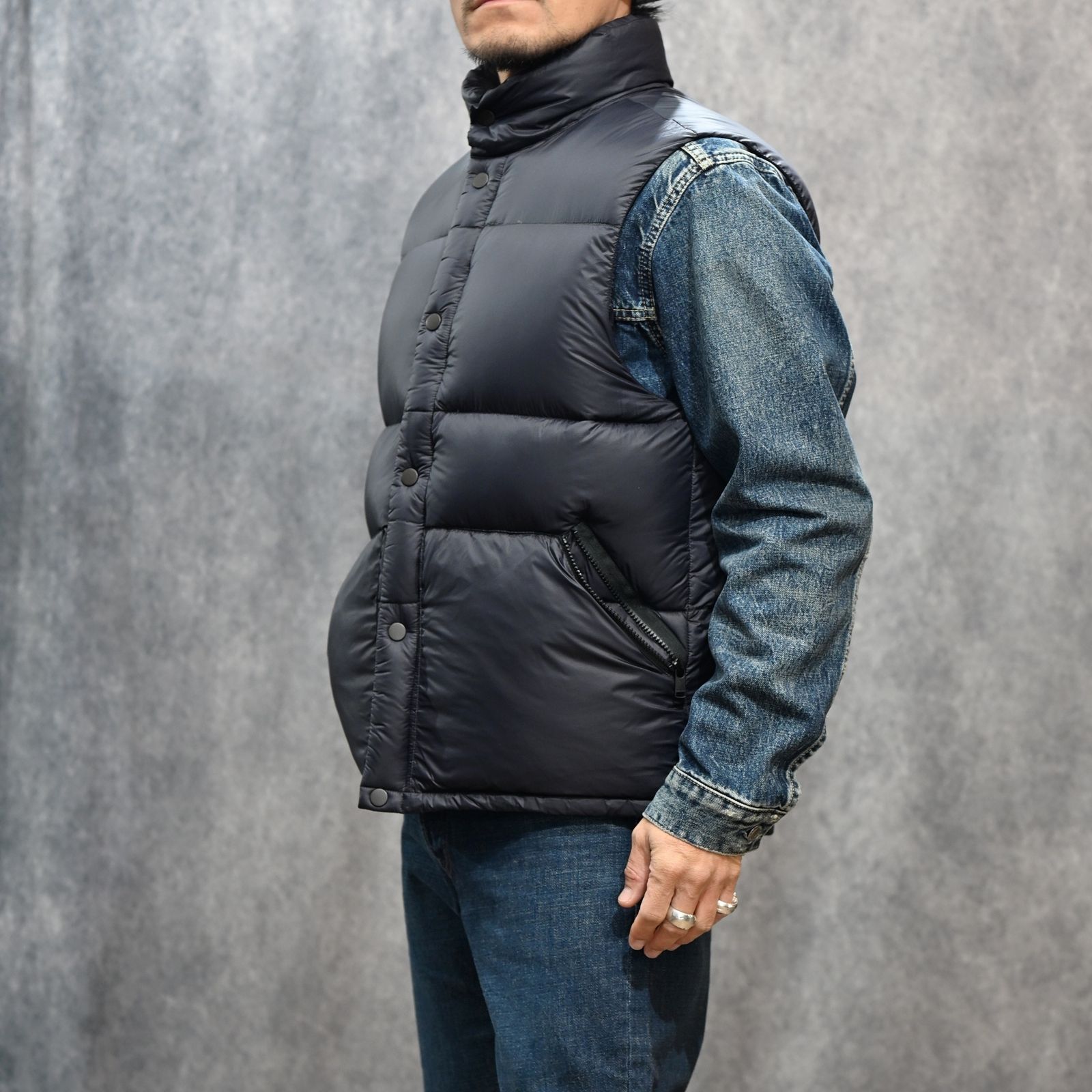 MINEDENIM × nonnative DWELLER TRAINER 2 HI COW LEATHER WITH GORE-TEX by SPINGLE｜NN-V4752（BLK）｜ノンネイティブ ダウンベスト｜NN-V4752