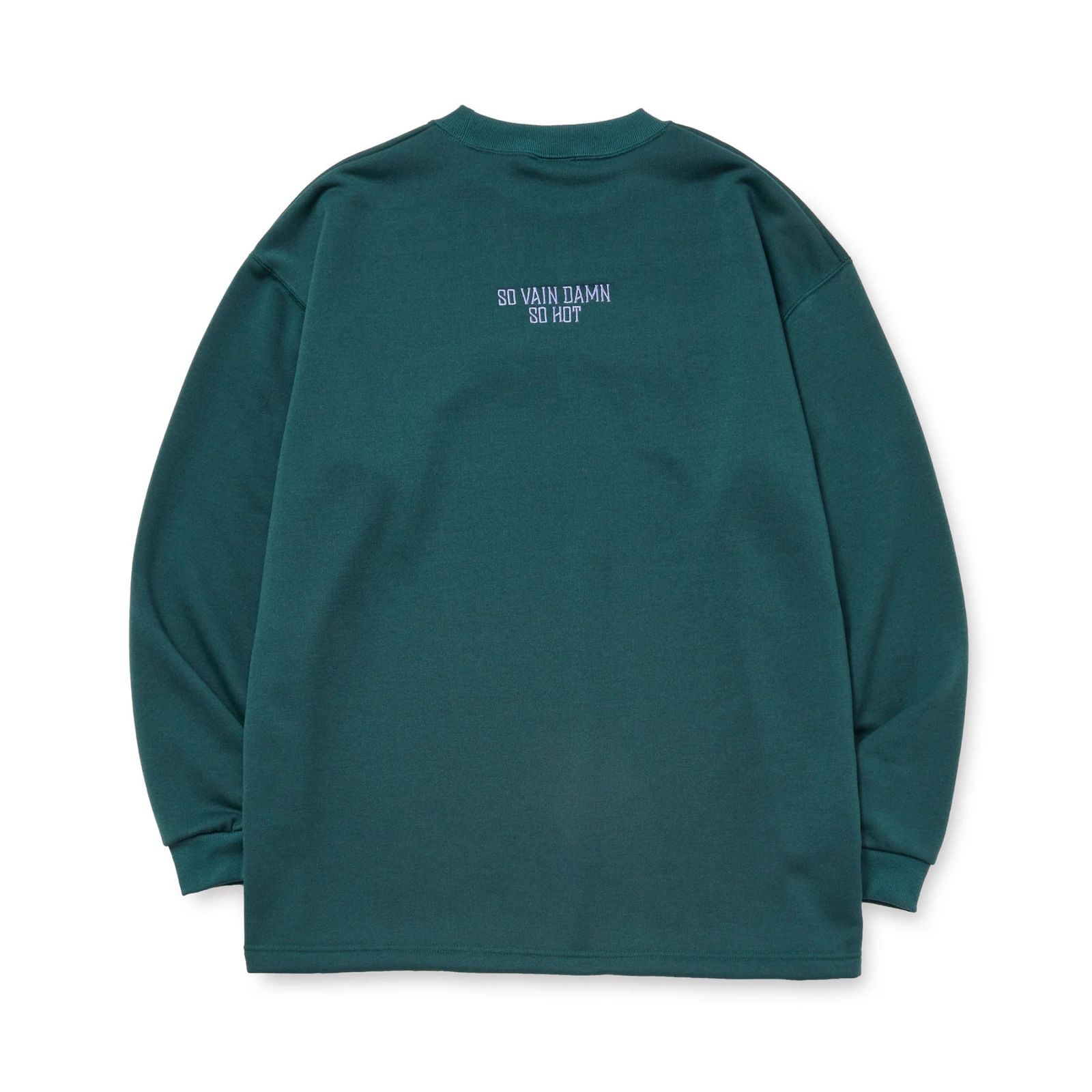 AEROKNOT® CALEE NATINAL LOGO DROP L/S TEE (CHARCOAL GREEN)｜機能素材 エアロノット ロングスリーブ Tシャツ｜CL-25AW004