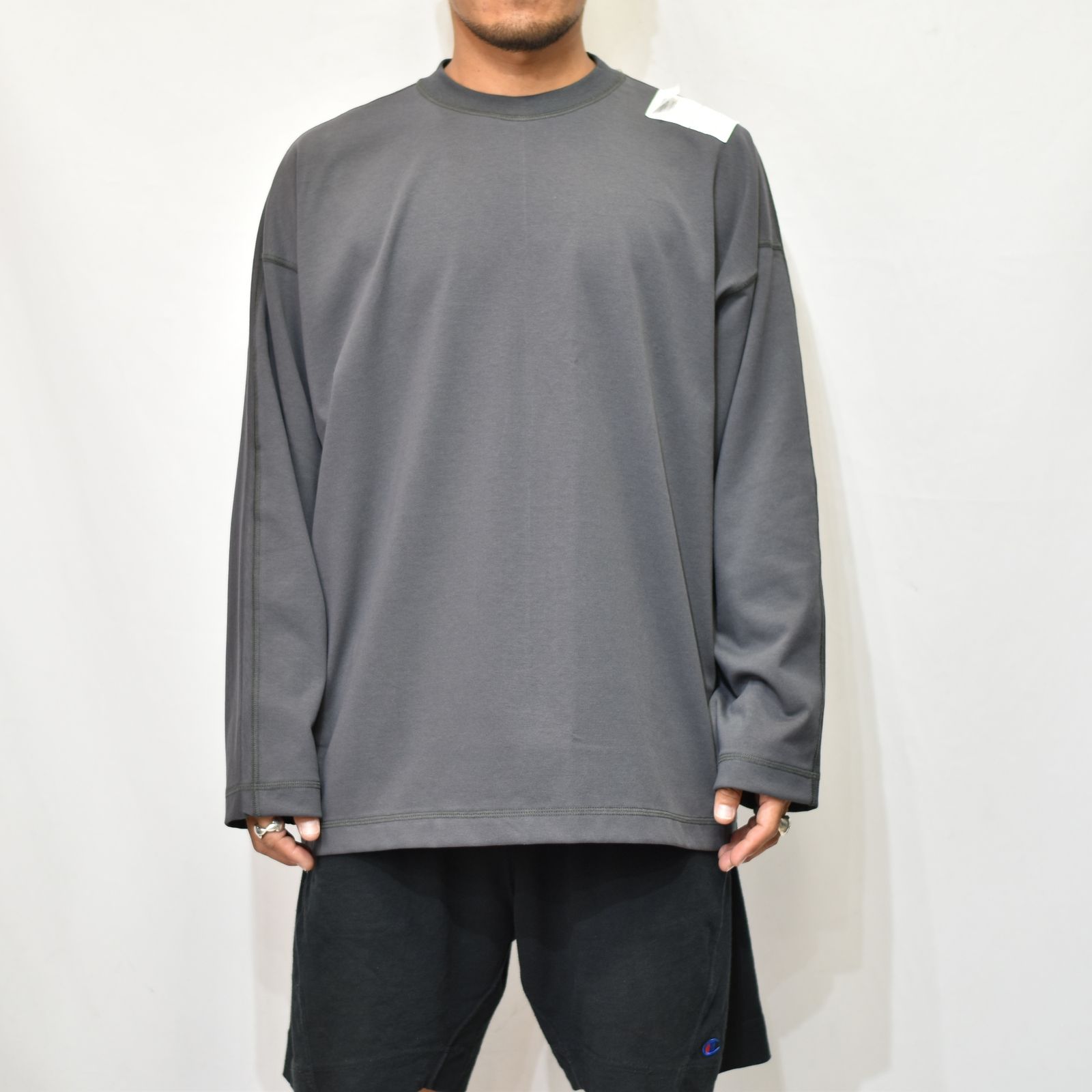 T-SHIRT/SWEATER （CHARCOAL） 長袖カットソー ロングスリーブ