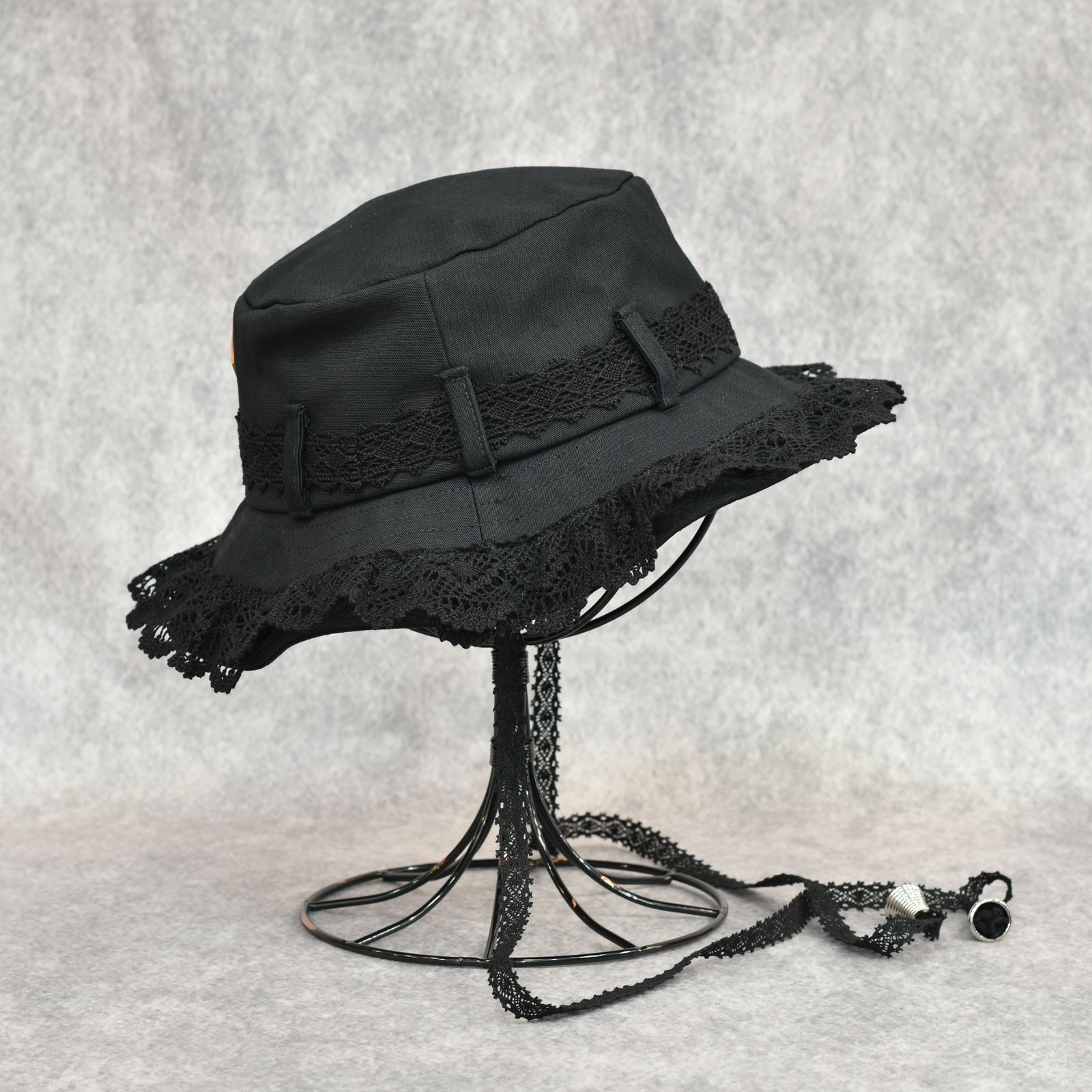 FRILL LACE BUCKET HAT (BK)｜フリルレース バケットハット｜PD26SAC01