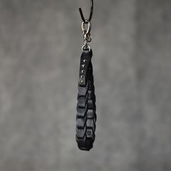 CHAIN LEATHER WRIST STRAP (BLACK) / チェーン レザー リストストラップ