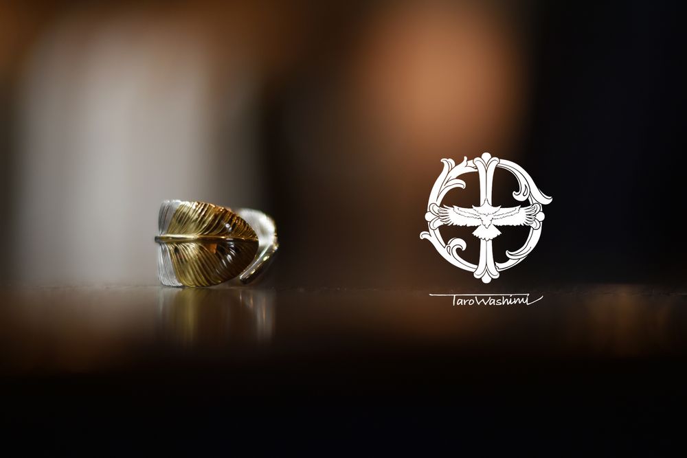 TARO WASHIMI | L old feather K18 top ring 02