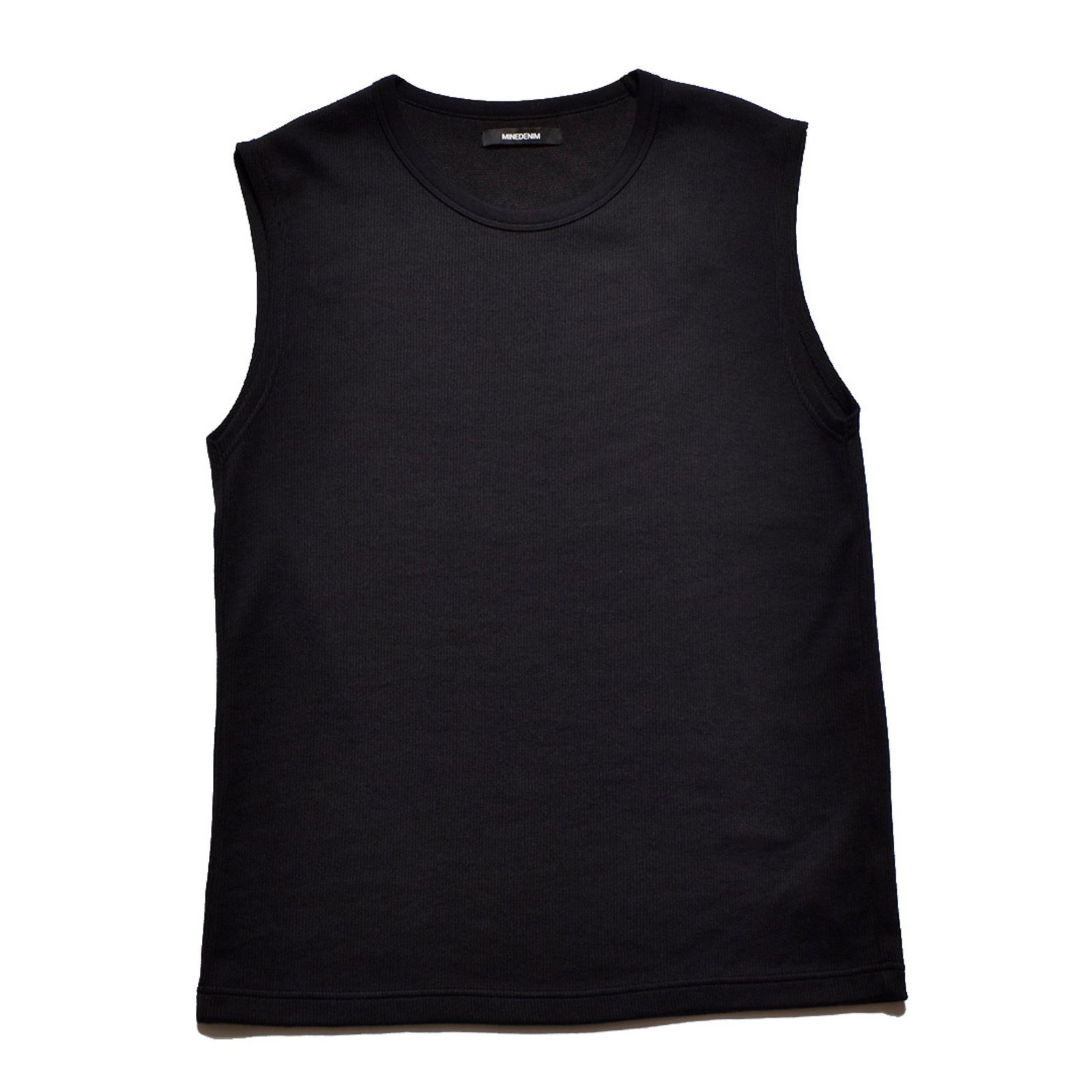 Roundneck Nosleeve Rib T-SH （BLK） / リブ ノースリーブ （ブラック）