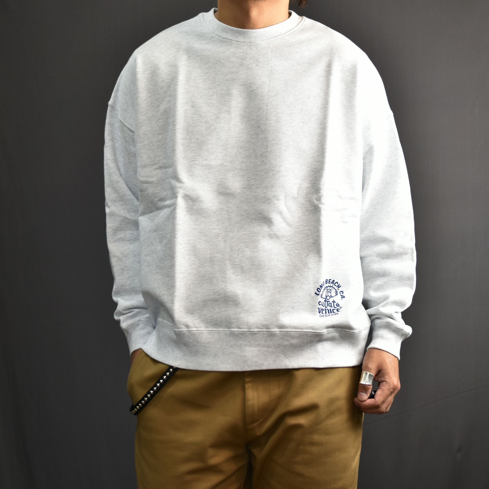 ×VENICE8 COFFEE HOUSE SUBMARINE SAND DROP CREW NECK SWEAT (GRY) / ドロップショルダー クルーネック スウェット