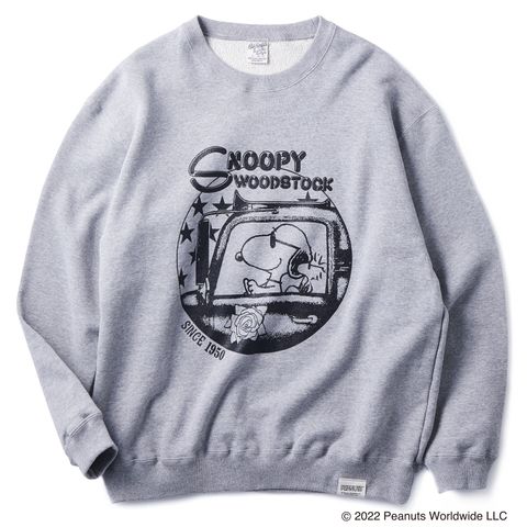 PEANUTS L/S SWEAT (GRAY)