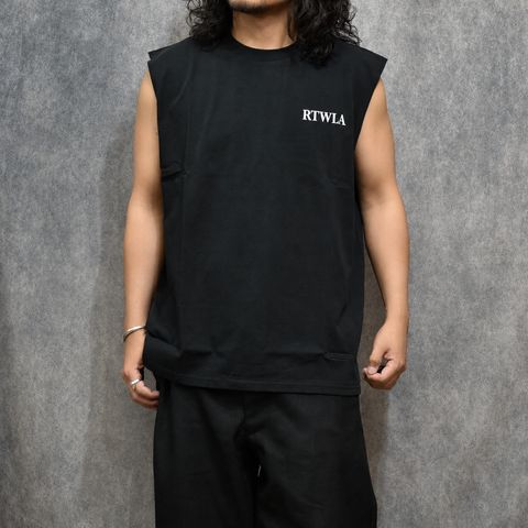 R9 RTWLA NOSLEEVE TEE （BLACK）｜ノースリーブ Tシャツ｜RW26S0624