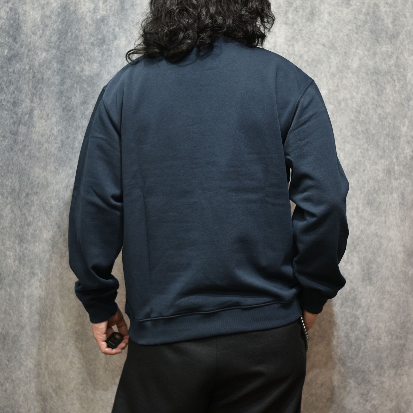 LOCAL CREW NECK SWEAT (NAVY)｜プリント スウェット トレーナー｜CR-26SS008