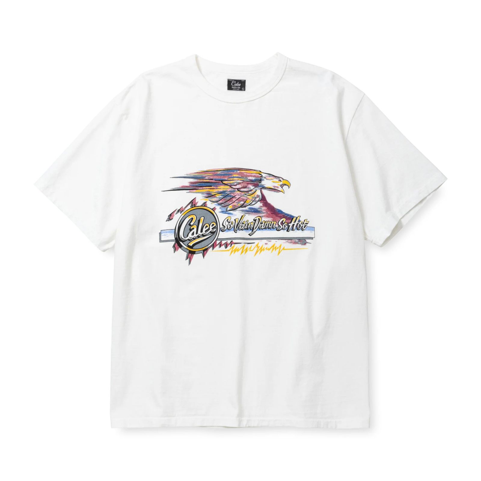 BINDER NECK EAGLE LOGO VINTAGE TEE ＜NATURALLY PAINT DESIGN＞ (WHITE) / プリントTシャツ