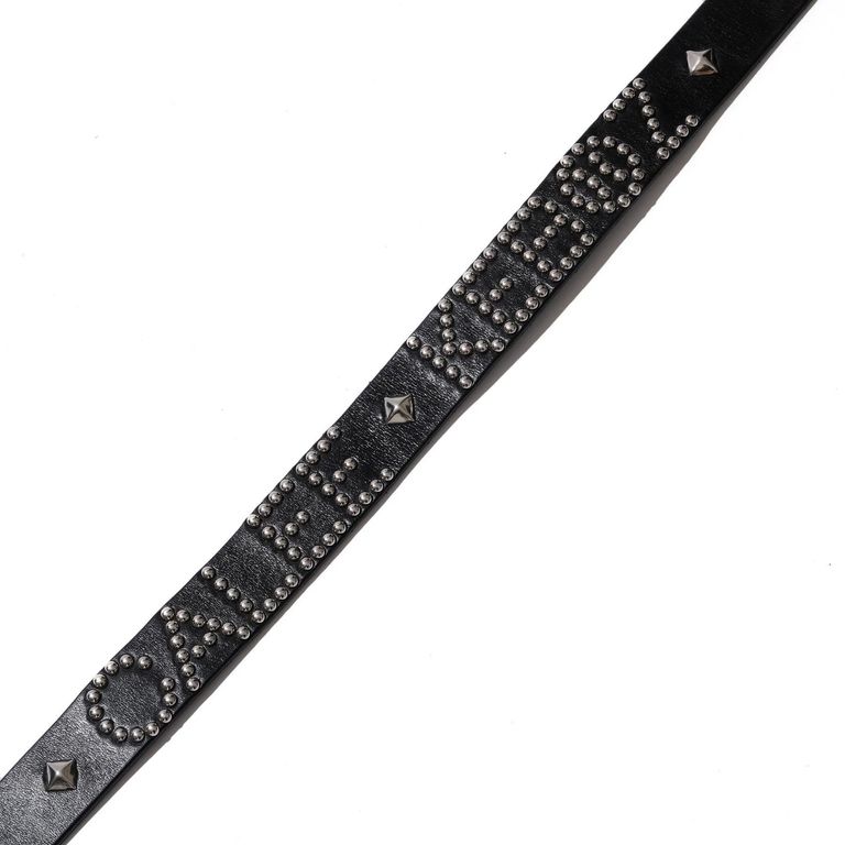CALEE - × KEBOZ STUDS LEATHER BELT (BLACK) / × ケボズ