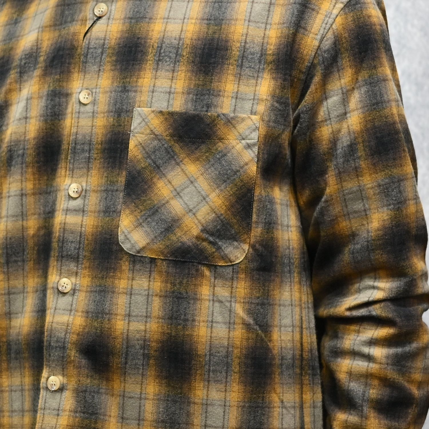 コットンシャギー チェックシャツ （BROWN / ブラウン） / 2230-01