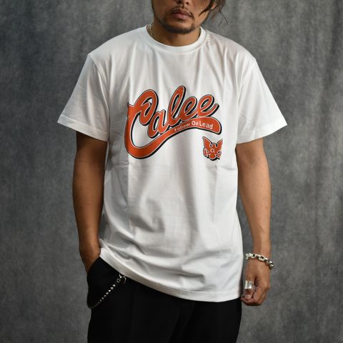 STRETCH CALEE COLLAGE LOGO TEE (WHITE) / ストレッチ コラージュ ロゴ Tシャツ