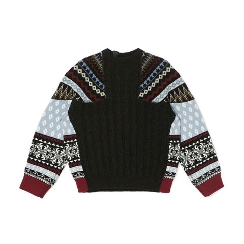 NORDIC PATTERN KNIT （CHARCOAL / チャコール） ノルディック ニット｜2262-KT20-030