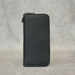 MARYAM ホースバットヒートシュリンク ラウンド財布 (BLACK / ブラック) / 891-03