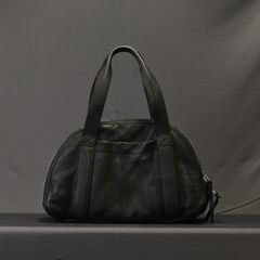 ジャパンダブルショルダー フルタンニン製品染め ボストンバッグ （BLACK）