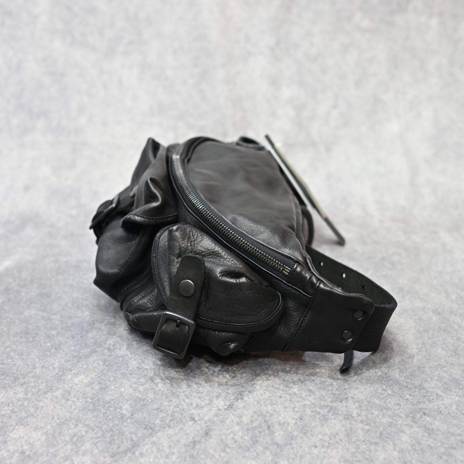 JPNショルダー + ステアレザー BAG （BLACK） / スリーピン ミリタリーバッグ （ブラック） HL-I056-777-1