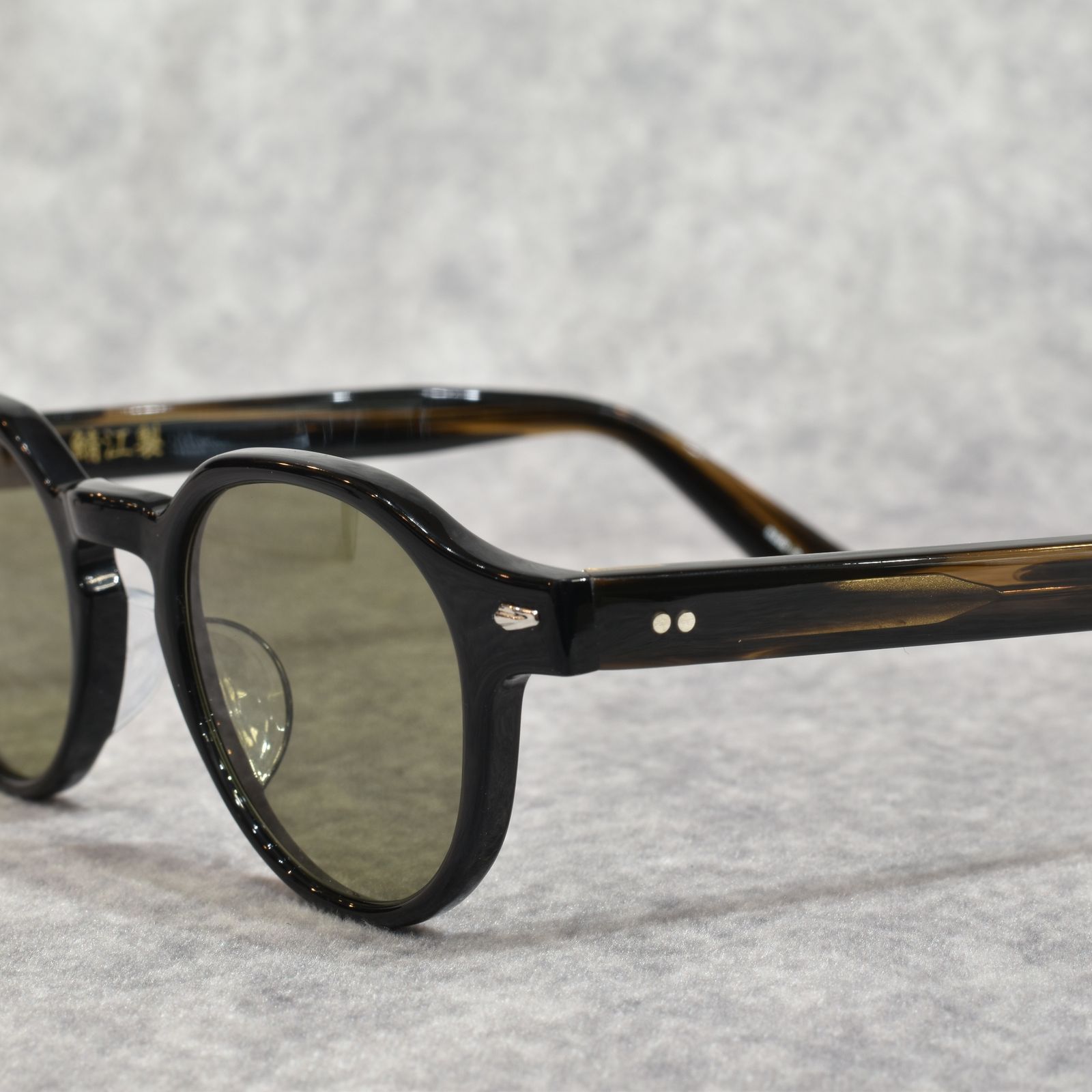 BOSTON TYPE GLASSES (BLACK DEMI / KHAKI)｜ボストン サングラス｜CL-26SS003G