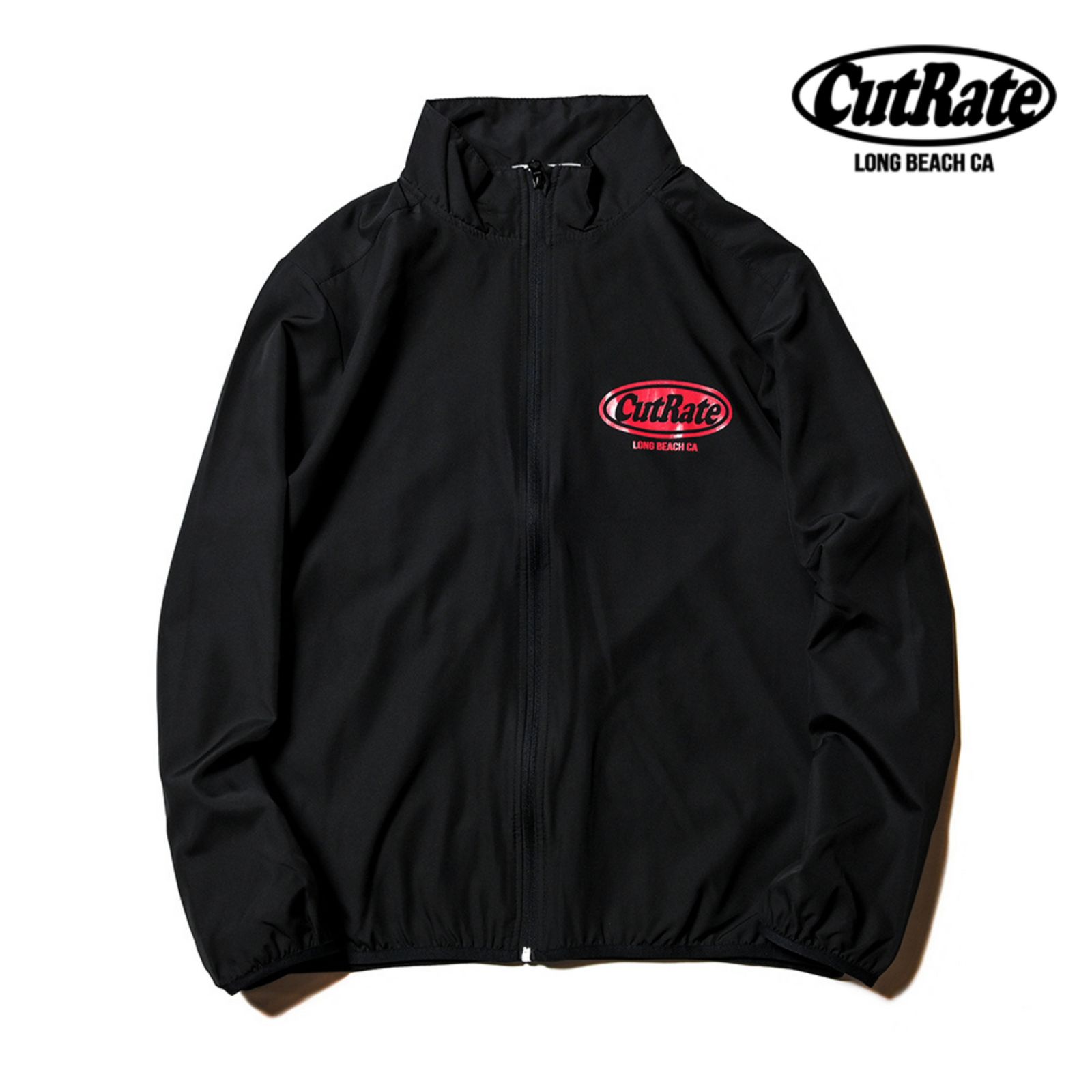 CUTRATE LOGO RIPSTOP STAND STAFF JACKET (BLACK×RED) / リップストップ スタンドジャケット