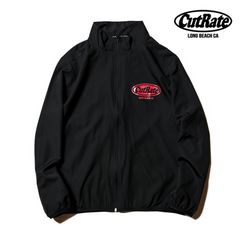 CUTRATE LOGO RIPSTOP STAND STAFF JACKET (BLACK×RED) / リップストップ スタンドジャケット
