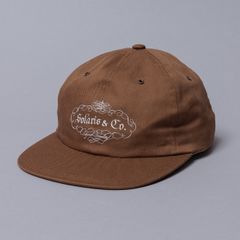 CALLIGRAPHY 6PANEL CAP "RUGGEDMAN" (BROWN) / カリグラフィー 6パネルキャップ