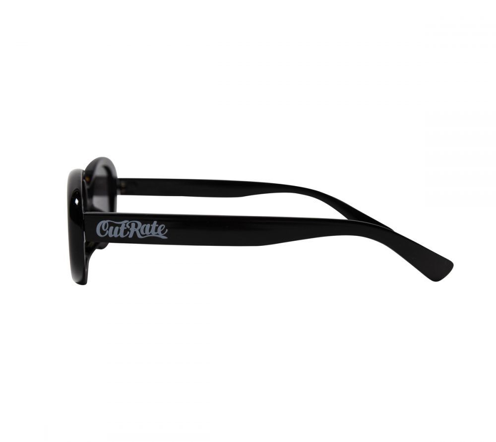 CUTRATE LOGO GLASSES (BLACK×SMOKE)｜キャットアイ サングラス｜CR-25AW001