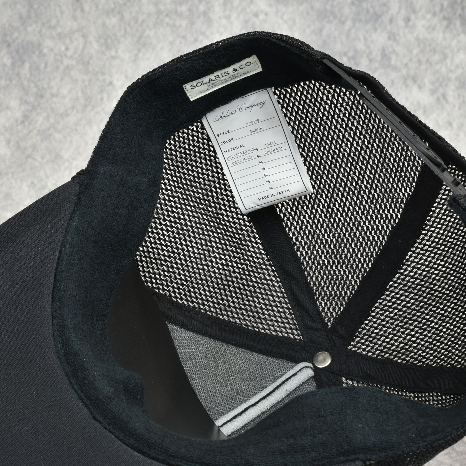 Trucker Mesh Cap "RACERBOY" (BLACK)｜メッシュキャップ｜Y01009
