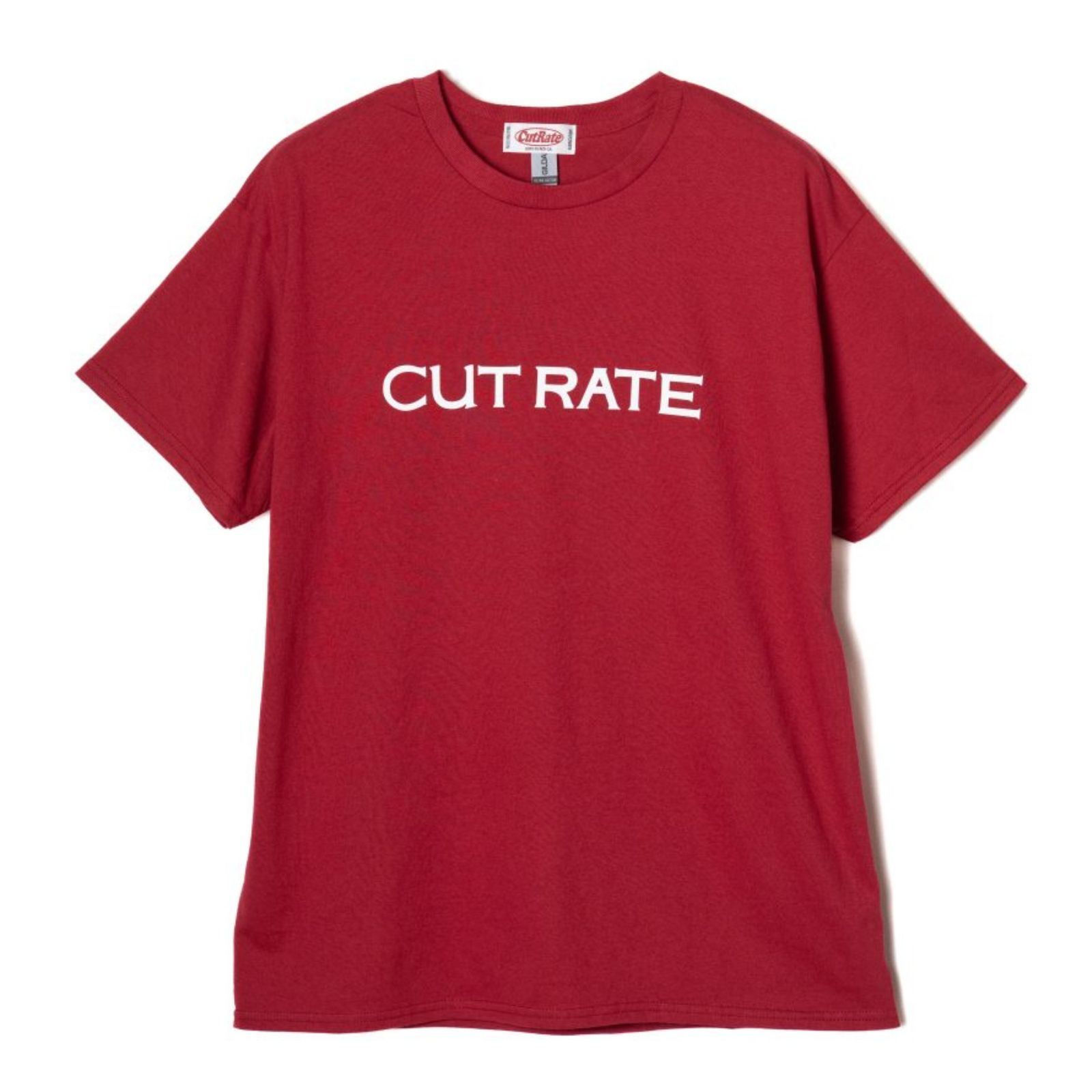CUTRATE F&D LOGO S/S TEE (CARDINAL RED) / プリントTシャツ