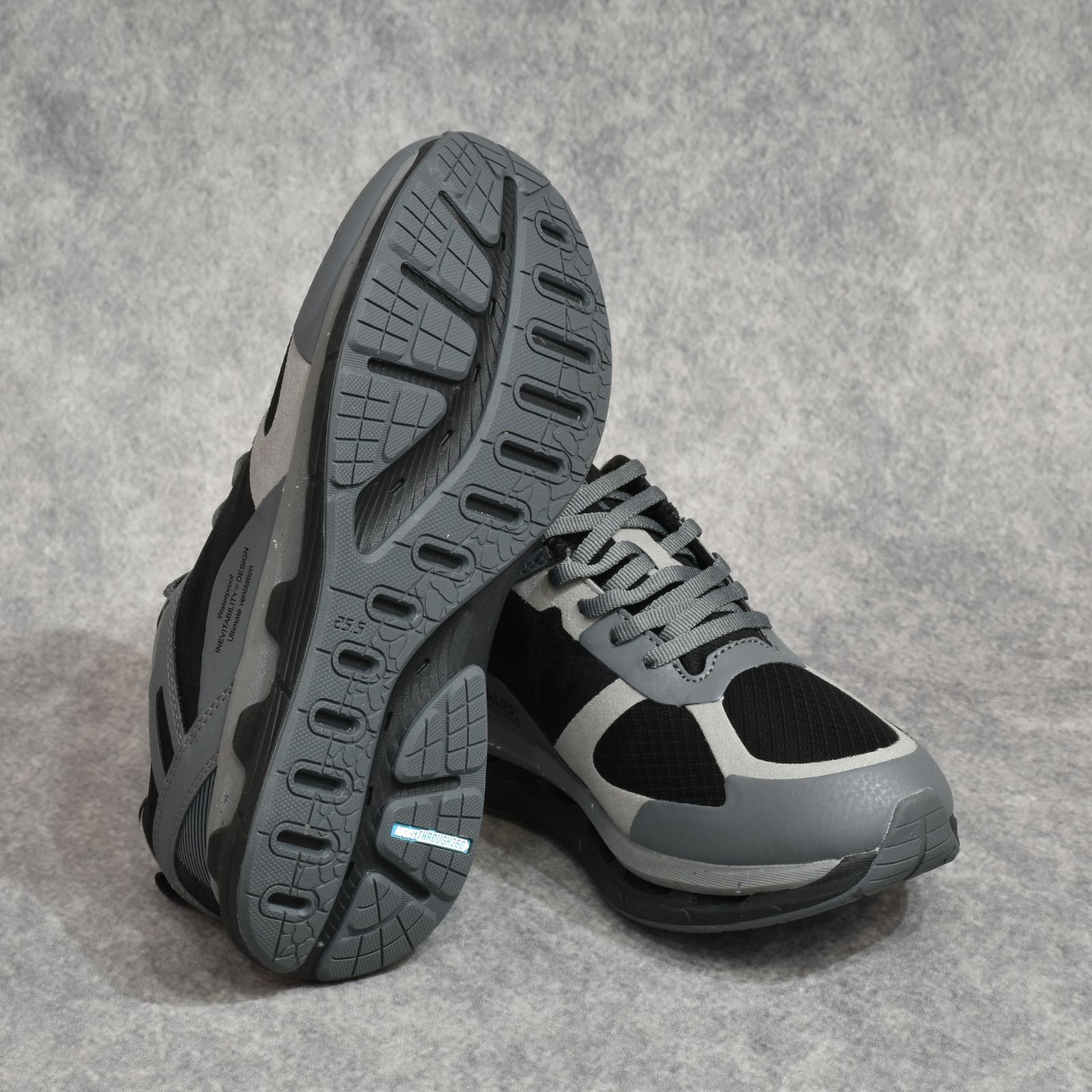 × MOISTHROUGH 360 ＜VENTIRIS＞ (BLACK / GRAY)｜モイスルー360 ＜ヴェンティリス＞ スニーカー｜MS360-CALEE001