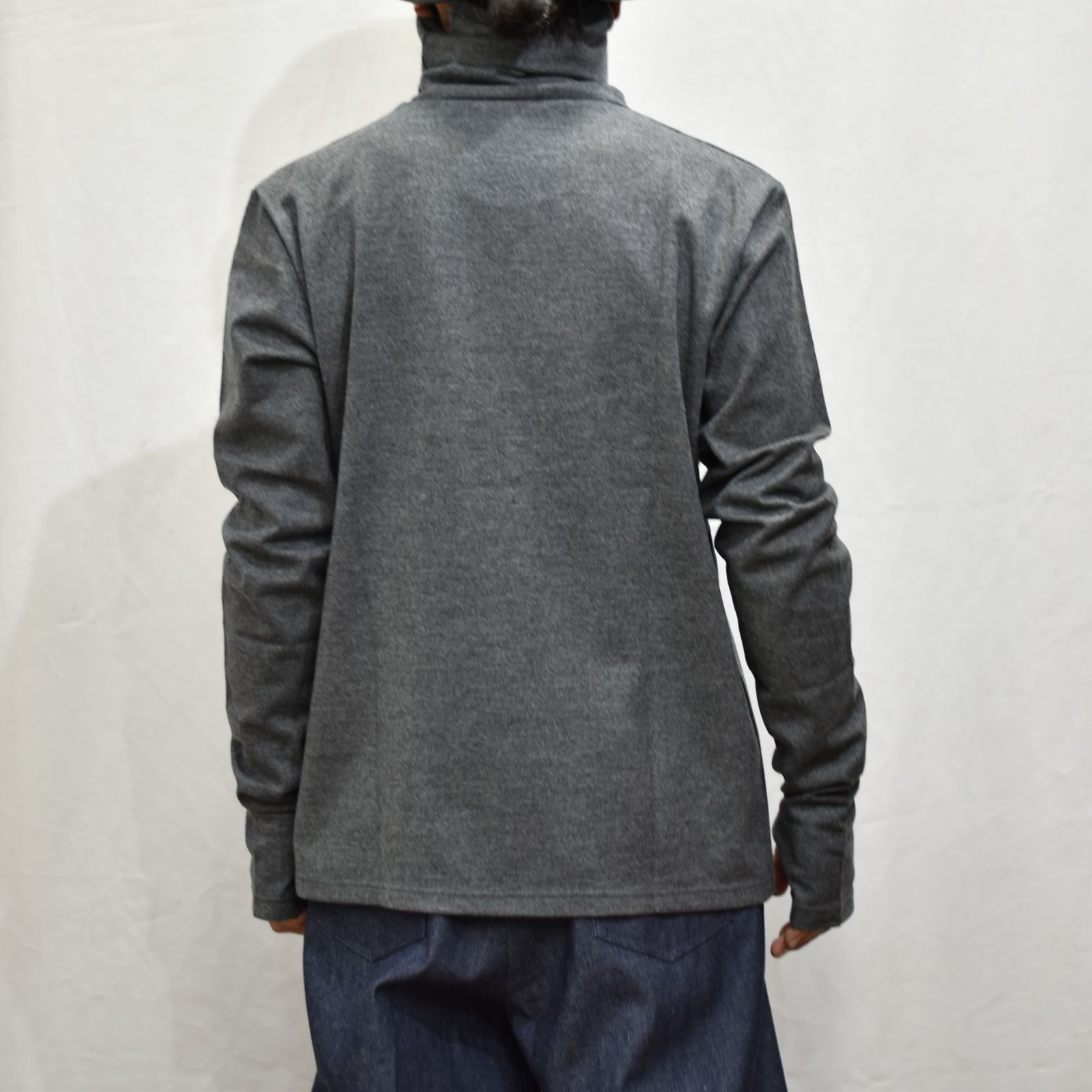 WOOL JERSEY COWL NECK TOP"