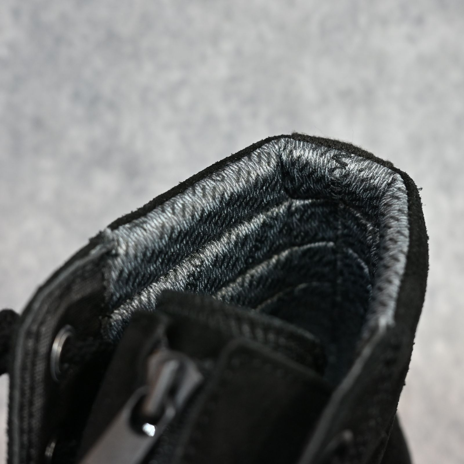 MINEDENIM × nonnative DWELLER TRAINER 2 HI COW LEATHER WITH GORE-TEX by SPINGLE （BLK×BLK）｜ノンネイティブ スニーカー｜NN-F4753