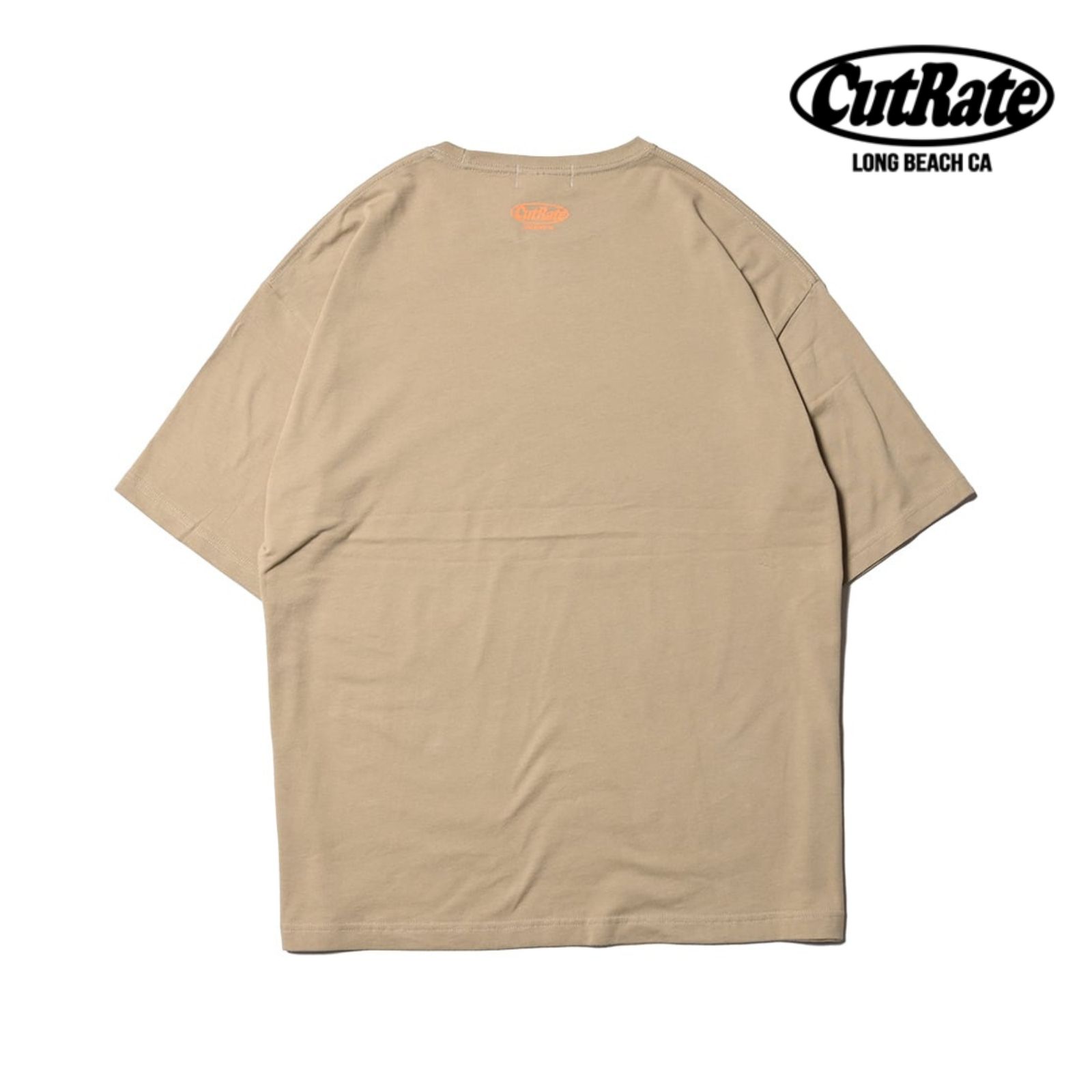 CUTRATE CALIF LOGO DROP SHOULDER S/S -T-SHIRT (SAND KHAKI) / ドロップショルダー プリントTシャツ