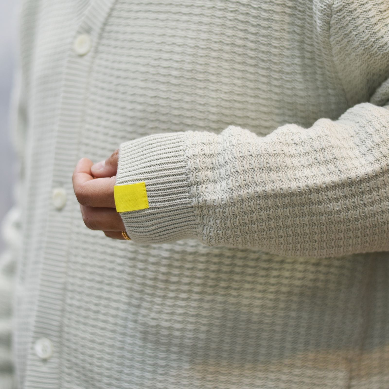 ×EYYA KNIT BIG WAFFLE KNIT CARDIGAN (ICY WHITE)｜× エイヤ ワッフル ニット カーディガン｜CL-26SS001EYYA