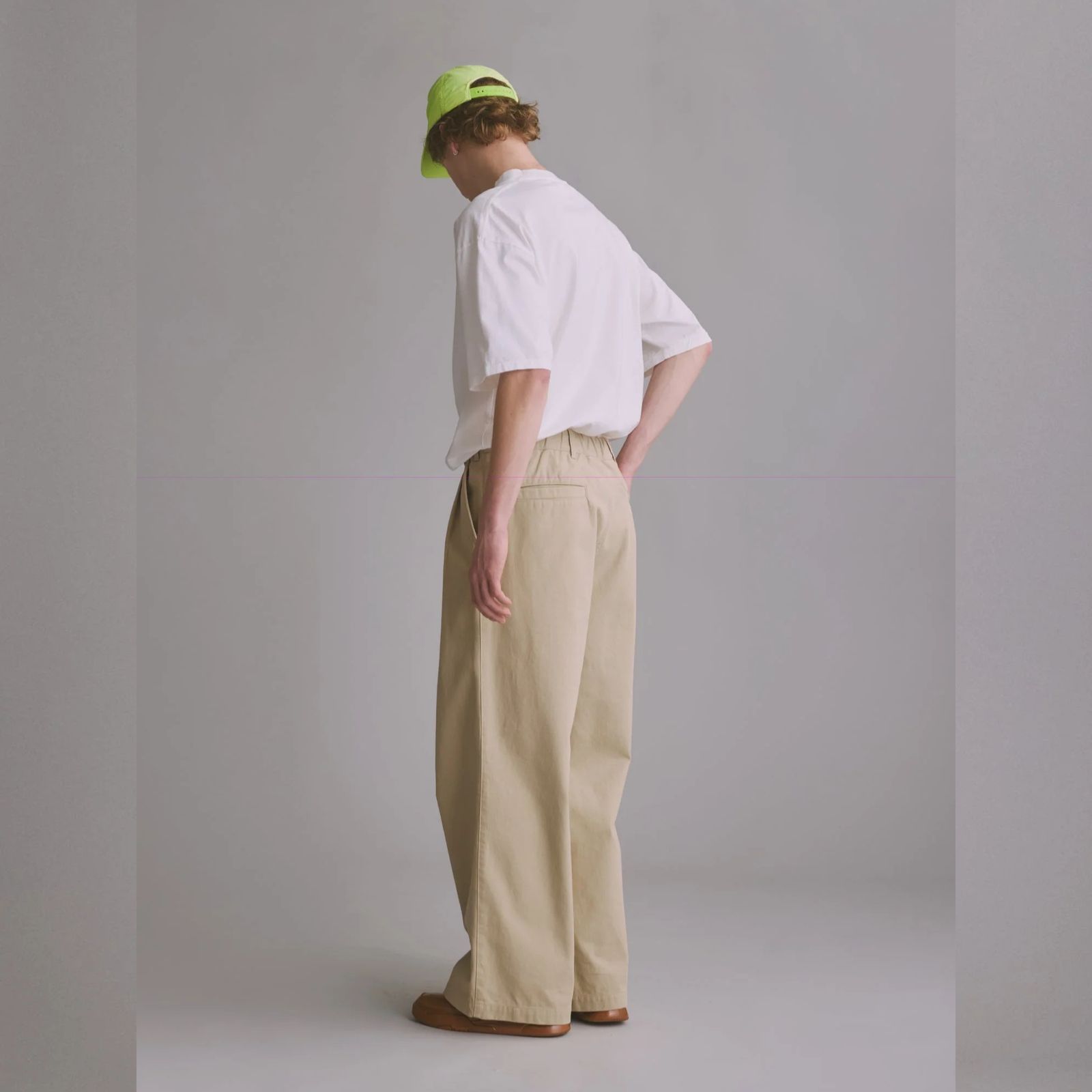 CHINO WIDE TROUSERS （BEIGE） / チノパンツ ワイドトラウザー （ベージュ） 2026SS-PT2-YT