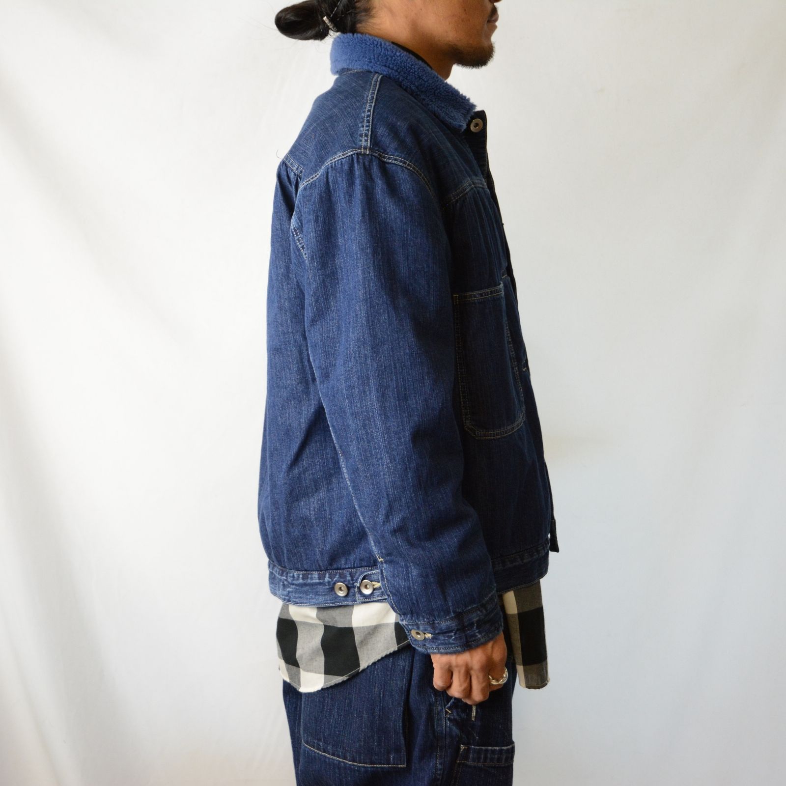 Porter Classic - STEINBECK DENIM BOA JACKET (INDIGO