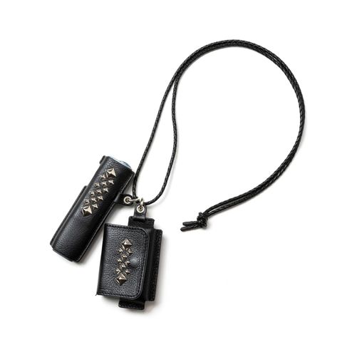 STUDS LEATHER HEAT STICK CASE SET (BLACK)｜スタッズ レザー ヒートスティック ケース セット｜CL-26AWLE001EX