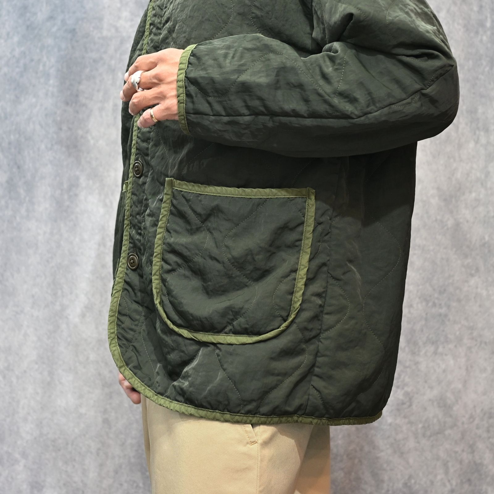 SUPER NYLON MILITARY LINER (OLIVE)|スーパーナイロン ミリタリー ライナー ジャケット (オリーブ) PC-015-2014-52