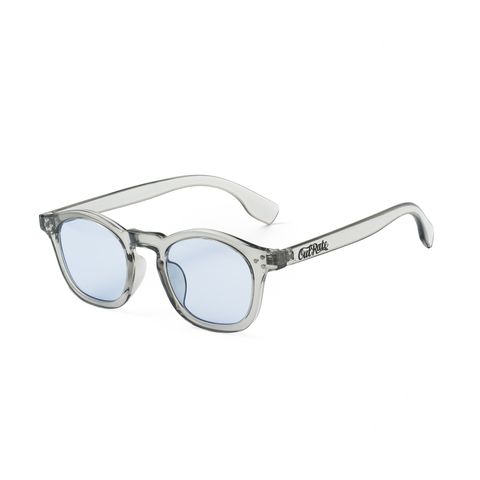 CUTRATE LOGO GLASSES (CLEAR GRAY × BLUE)｜ウェリントン サングラス｜CR-26AW001