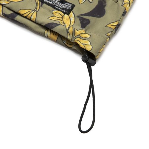 ALLOVER FLOWER PATTERN ANORAK PARKA (KHAKI OLIVE)