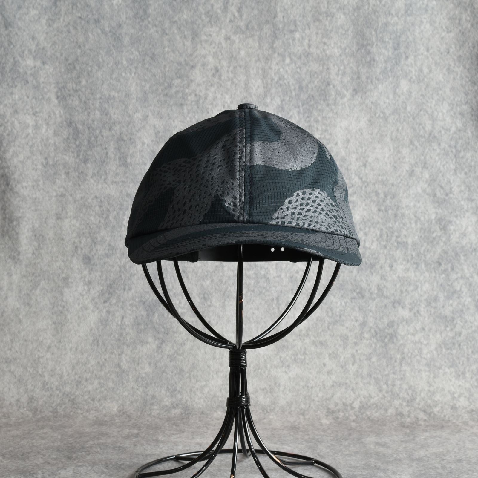 DOTAIR®︎ SNAKE PATTERN SOLID CAP ＜REFLECTOR＞ (BLACK) / ドットエア スネーク総柄 浅型キャップ