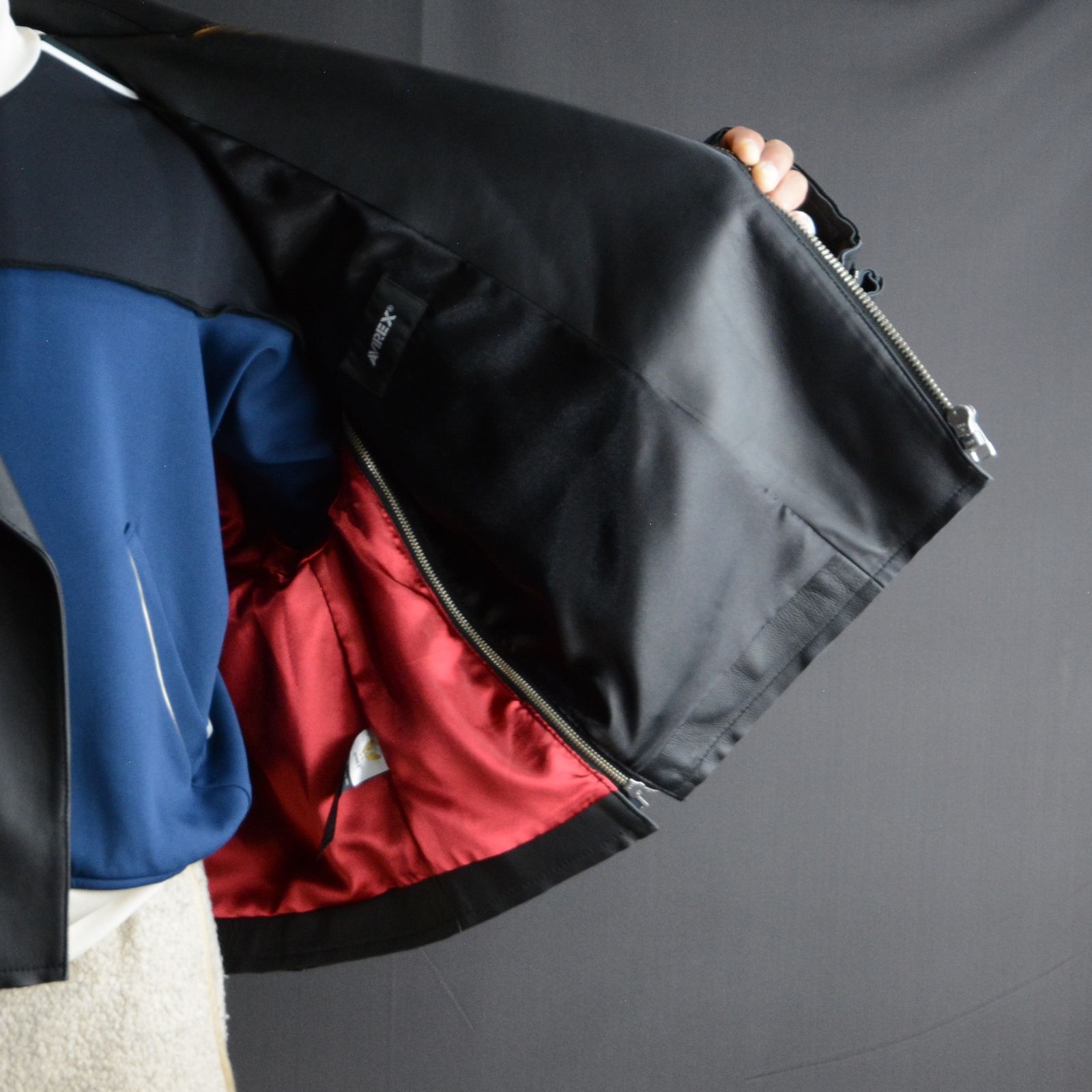 FACETASM - FACETASM × AVIREX ZIP RIDERS JACKET (BLACK FACETASM - FACETASM × AVIREX ZIP RIDERS JACKET (BLACK