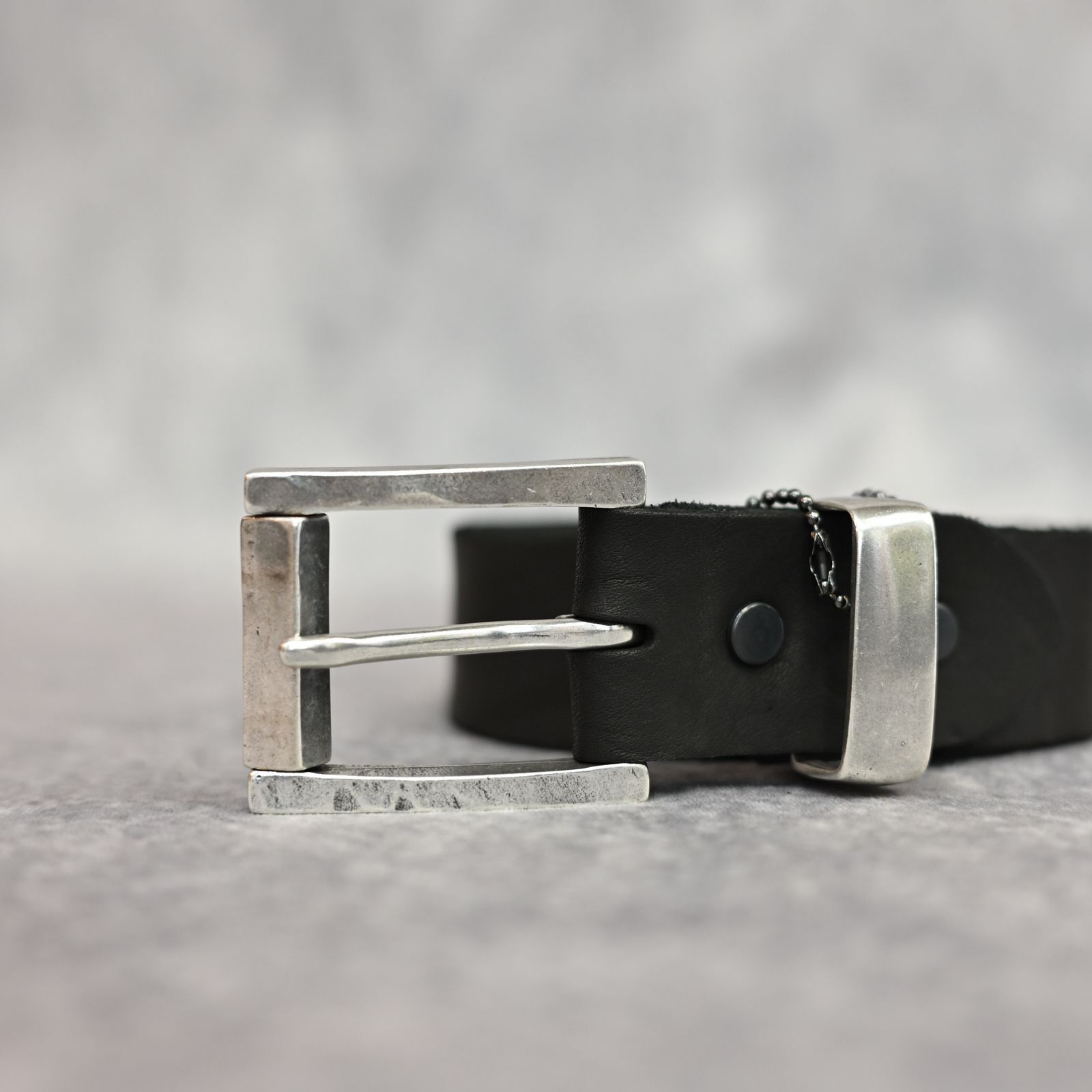 ダブルショルダー製品染め 35mm ベルト （BLACK）｜318-27