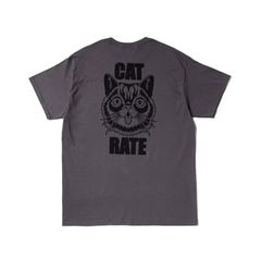 CAT RATE TEE (CHARCOAL)｜キャット 猫 Tシャツ｜CR-25SS003