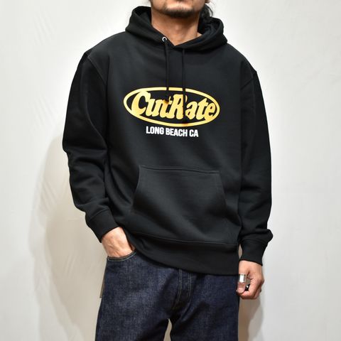 CUTRATE LOGO L/S PULLOVER PARKA  (BLACK)
