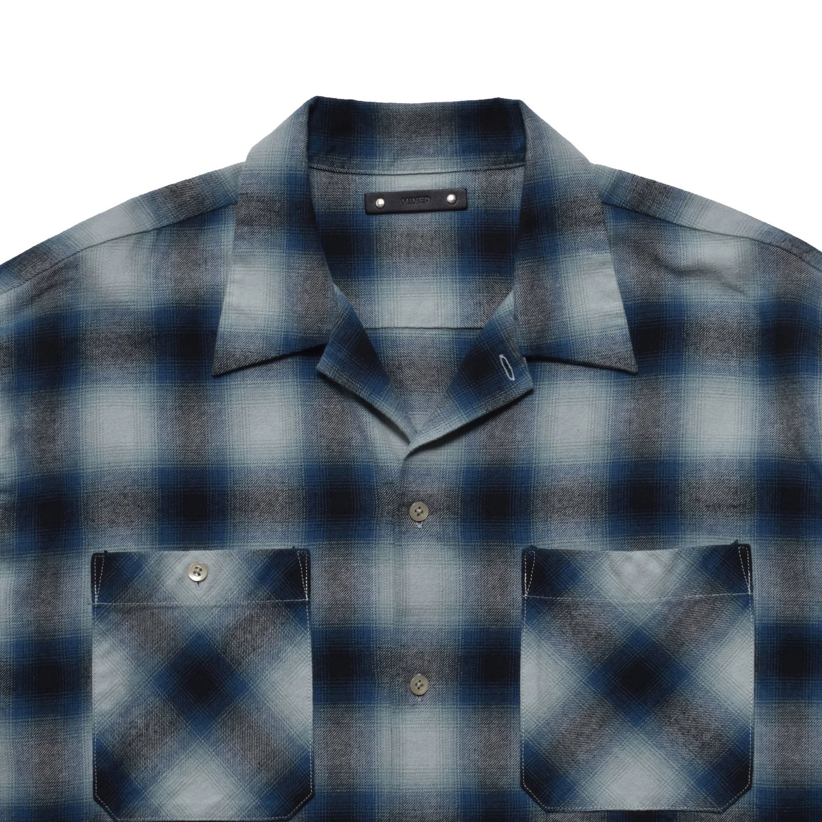 C.Flannel Ombre Open Collar SH （BPT）｜コットンフランネル オンブレーチェック オープンカラーシャツ｜2509-5004