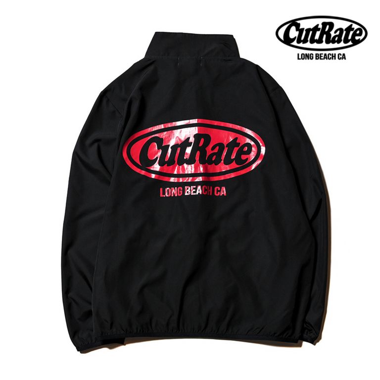 CUTRATE - CUTRATE LOGO RIPSTOP STAND STAFF JACKET (BLACK×RED