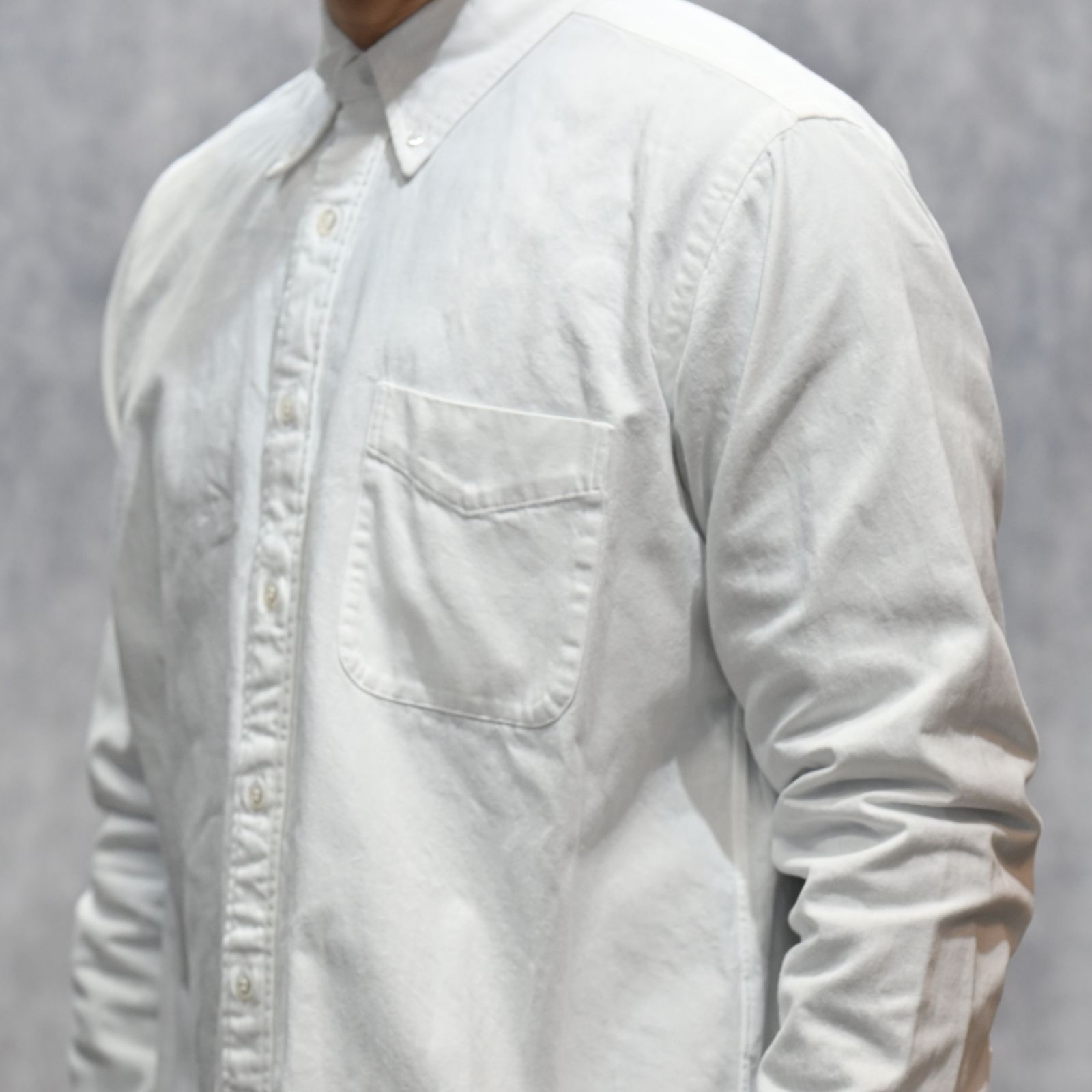 L.Denim BD SH （WHT）｜デニム ボタンダウンシャツ｜2603-5003