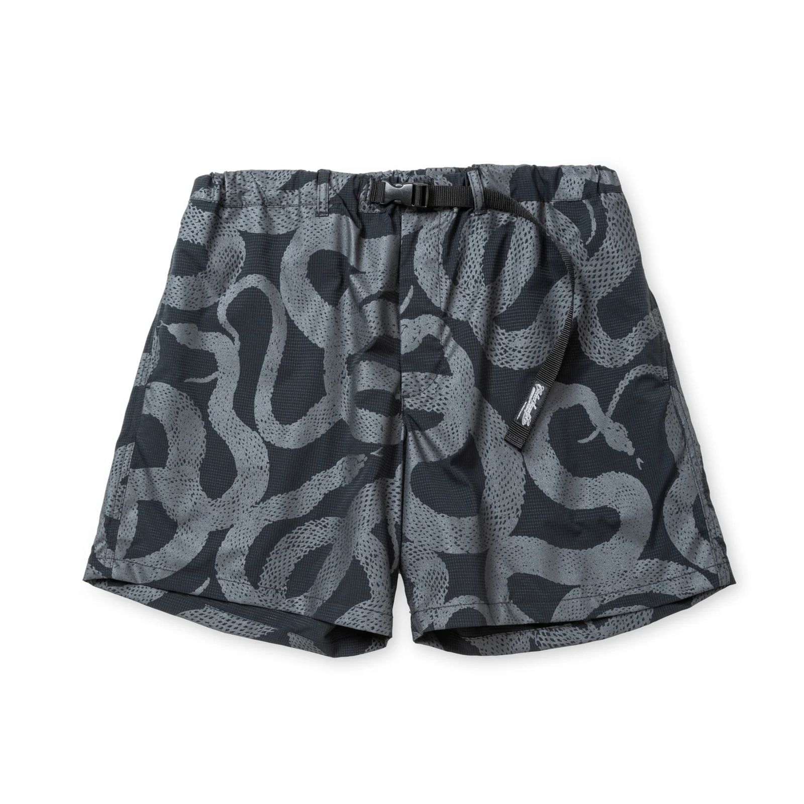DOTAIR®︎ SNAKE PATTERN EASY SHORTS ＜REFLECTOR＞ (BLACK) / ドットエア スネーク総柄 イージーショーツ