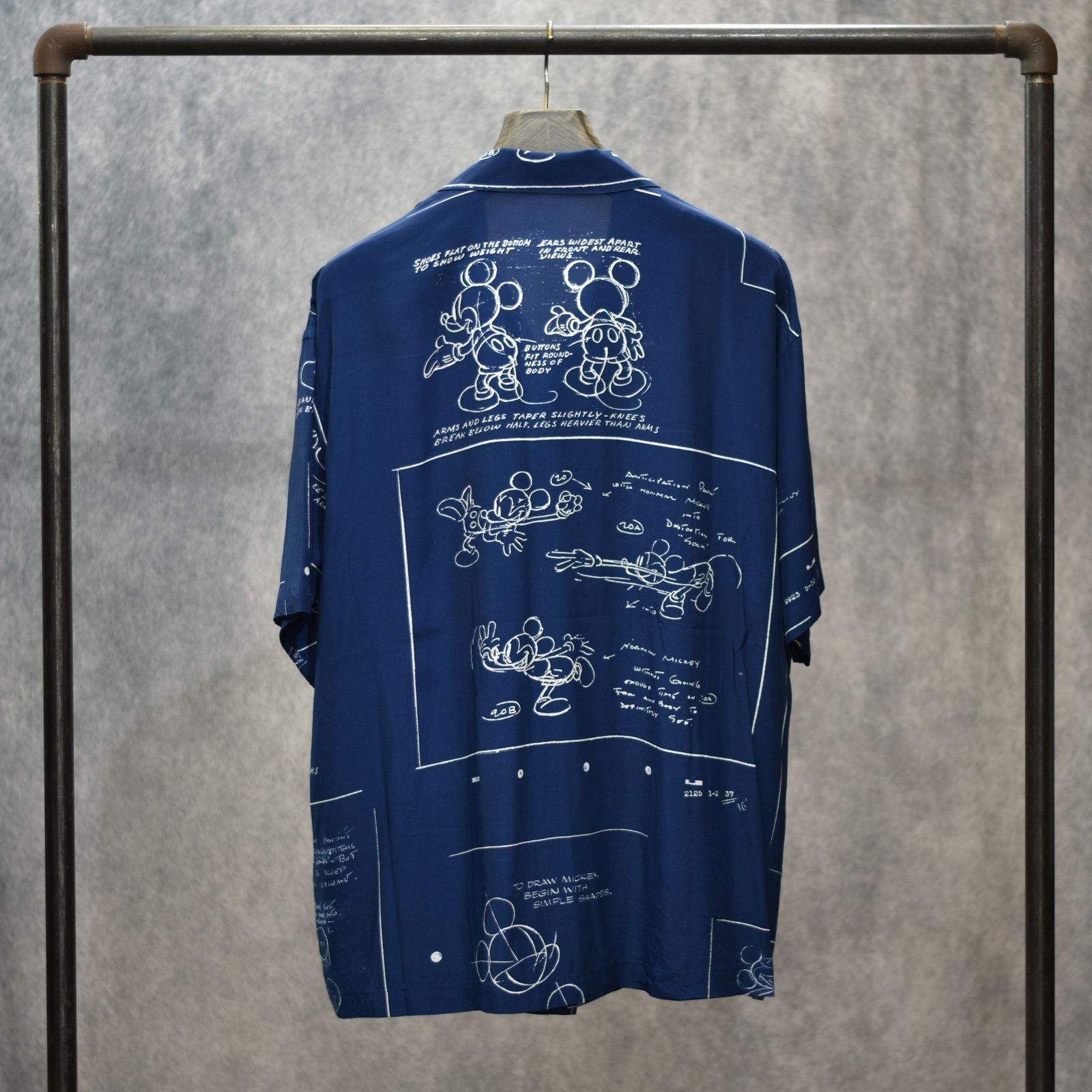 DISNEY MS/PC ALOHA COLLECTION ALOHA SHIRT / DISNEY MICKEY MOUSE (NAVY) / アロハ シャツ / ディズニー ミッキー マウス / DP-024-3290-41